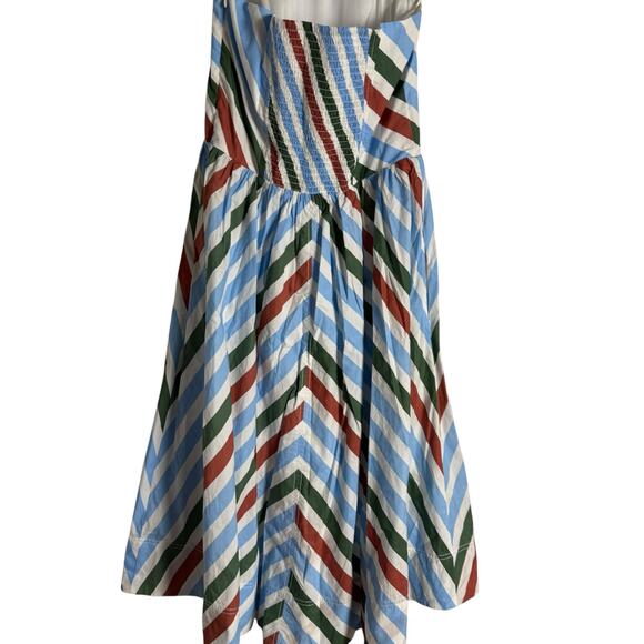Maeve Anthropologie Multicolor Striped Sleeveless Halter A-Line Midi Dress M - Picture 10 of 13
